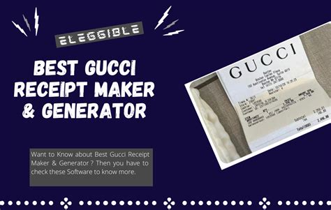 authentic gucci receipt|best Gucci receipt maker.